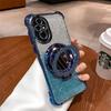 Luxury Mirror Holder Bling Glitter Silicone Phone Case for Honor 200 100 Pro 90 80 70 60 Pro Ultra-thin Stand Cover