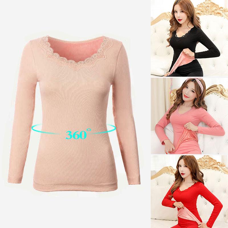 V-Neck Fleece Lined Undershirts 