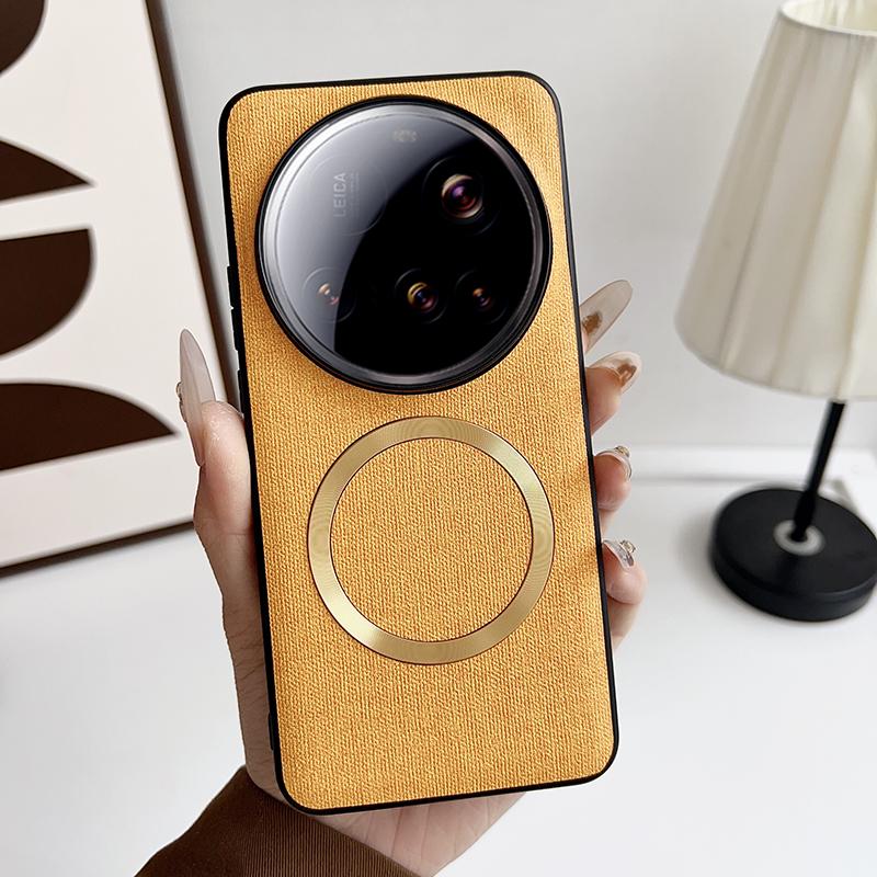 For Xiaomi 15 Ultra Case Drop-Proof TPU+Cloth Back Phone Cover Compatible with MagSafe