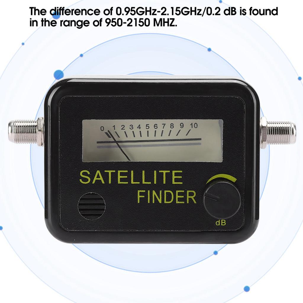 9501 Sensitive Satellite Finder Signal Strength Meter Black with Digital Screen