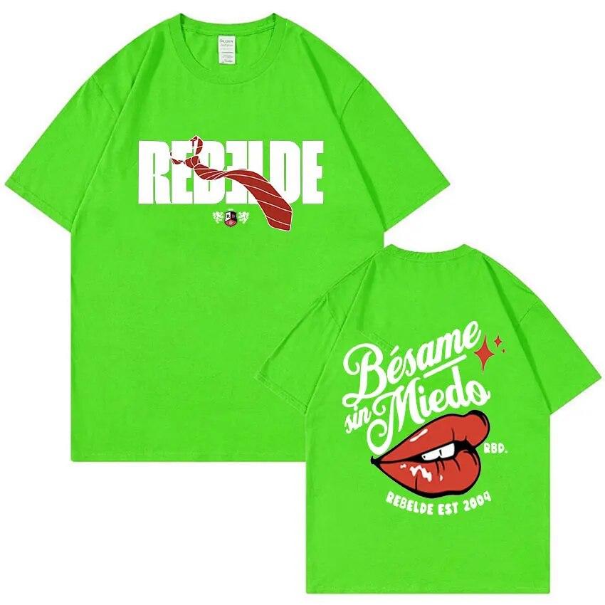 Rebelde RBD 2023 New Black T Shirts Funny Mexico Tv Series Graphic T-shirt Unisex WoUnisex 100% Cotton Oversized Tee Shirt Streetwear