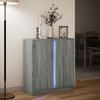LED Sideboard Grey Sonoma 77 x 34 x 85 cm Particleboard