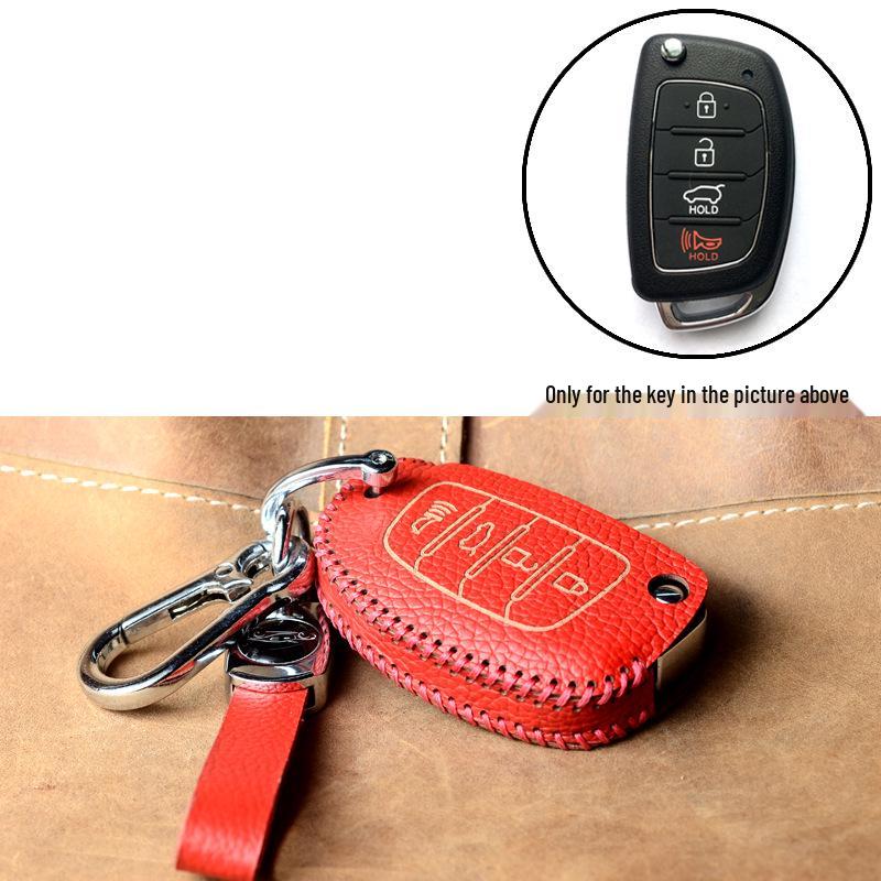 Real Leather Case for Modified Folding Keys: Compatible with Xiongbing Kia, Honda, Toyota, Iron General Remotes