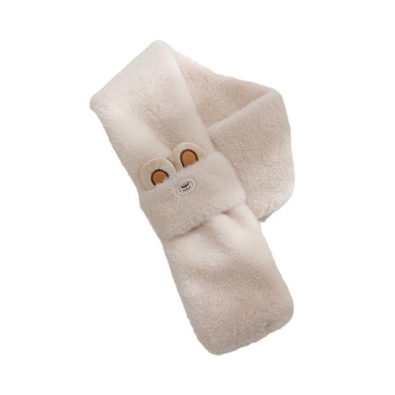 Women's Versatile Winter Scarf - Imitation Rex Rabbit Fur Reindeer Design, Plush Neck Warmer, Perfect Christmas or New Year Gift