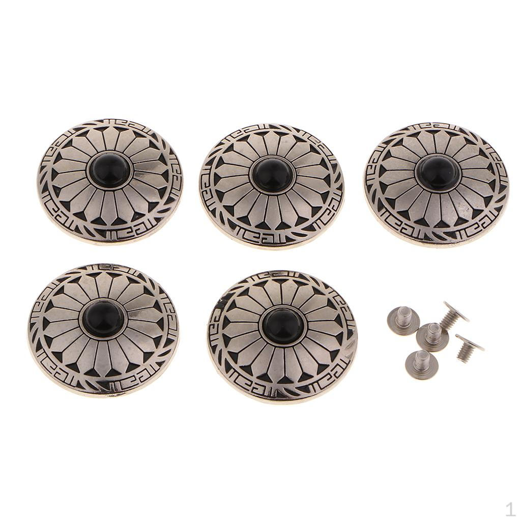 

5 шт., сплав, круглый цветочный бирюзовый цвет для шляп, сумок-кошельков, сделай сам, 30 мм