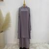 Loriya 2023 Solid Color Streetwear Swing Robe Dress Set - LR618