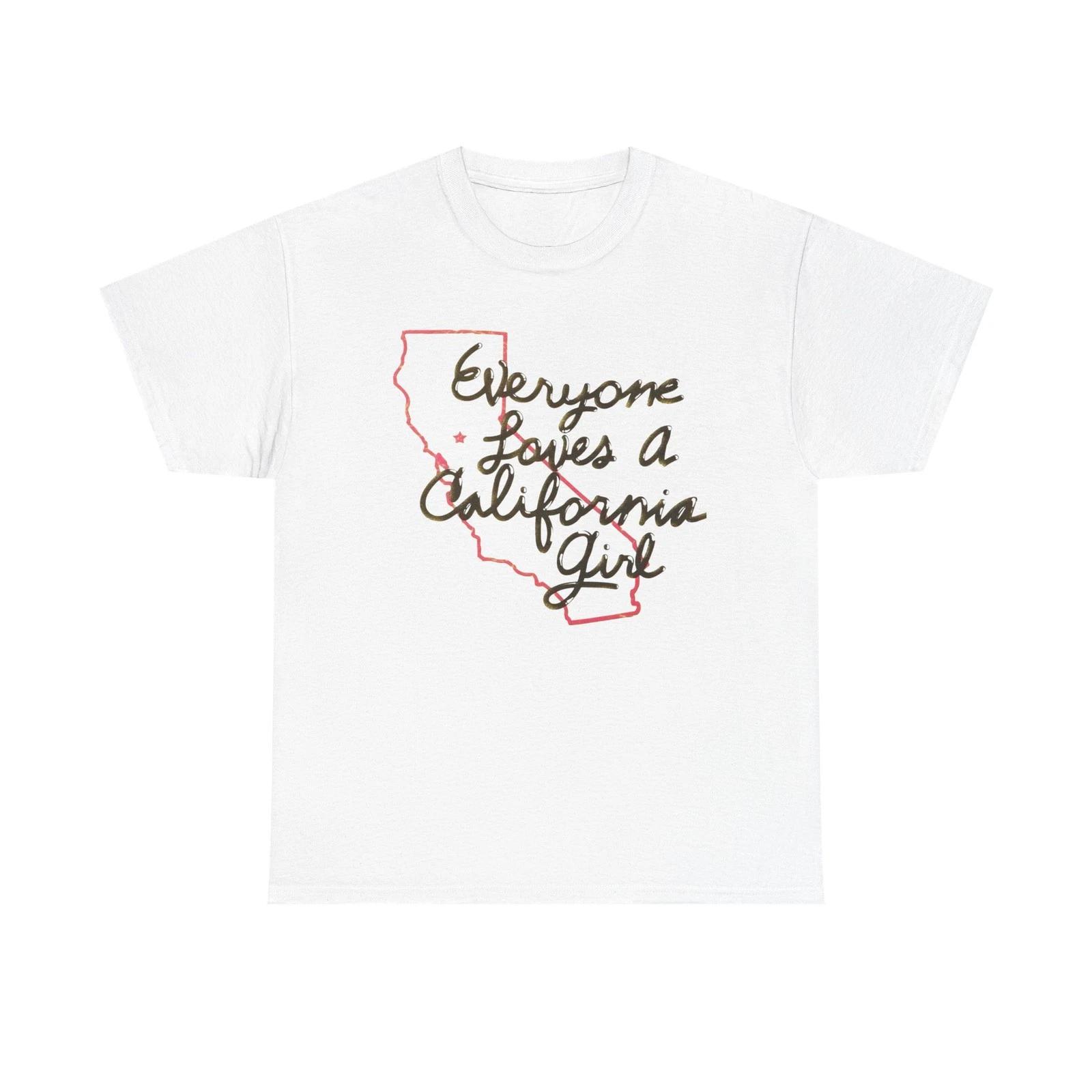 

Everyone Loves A California Girl Retro Graphic T Shirt Unisex Heavy Cotton Tee S