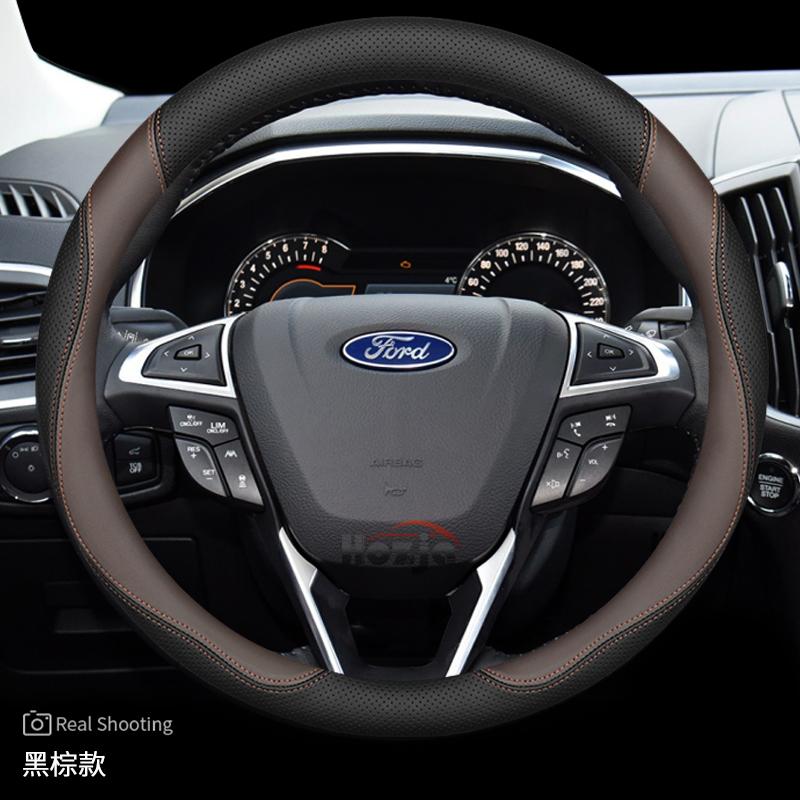 Leather Car Steering Wheel Cover for Ford Territory  Maverick Everest Sport Mustang Focus Kuga Explorer ST Line Ranger 2025 2026