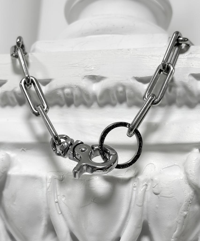 Blessed Bullet Ss-Lettering Buckle Cylinder Box Necklace