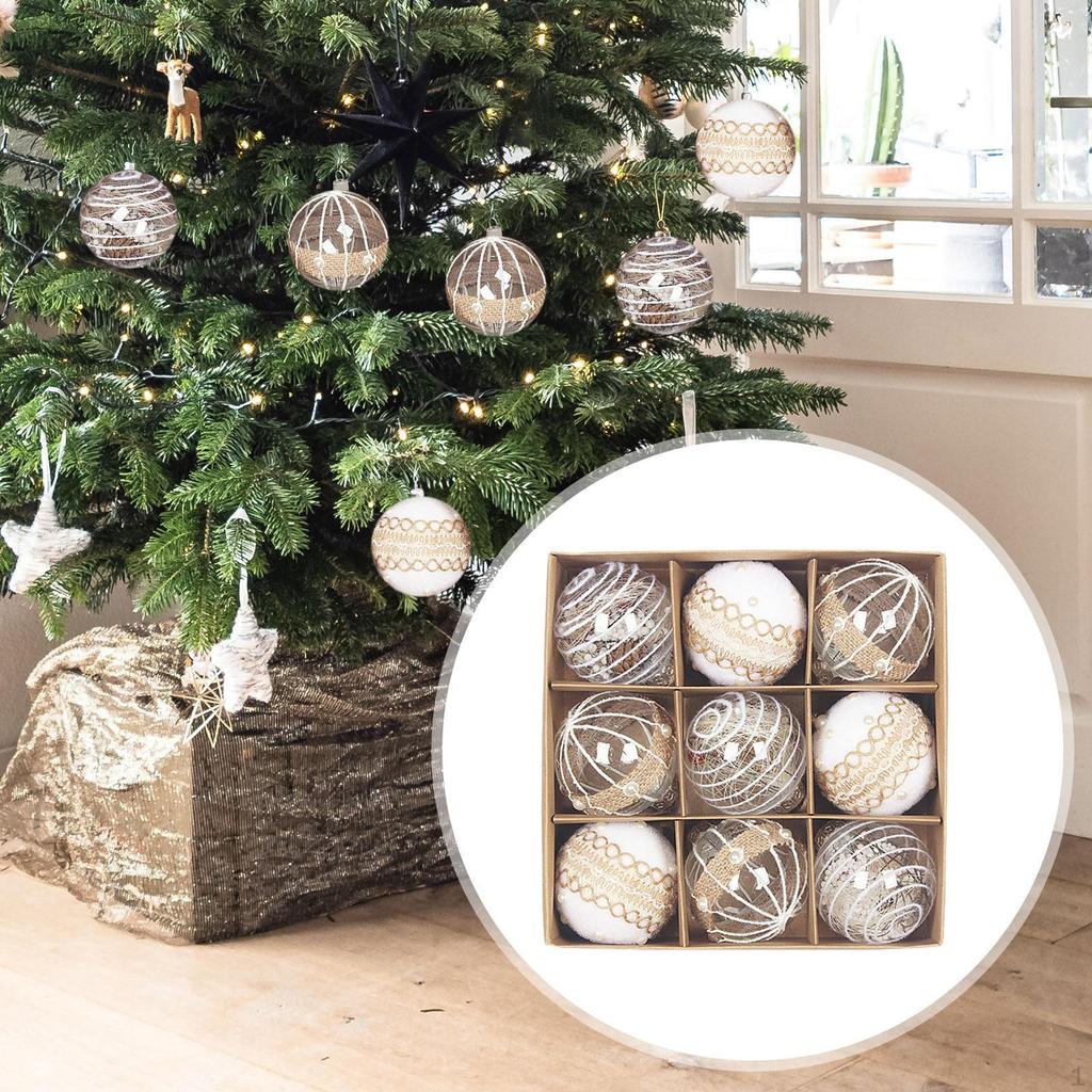 9 X Ornaments Decoration Christmas Tree Hanging for Festival Backyard Wedding Birthday