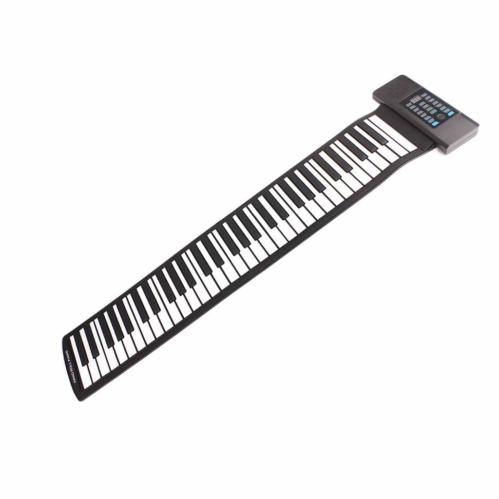 61 Keys Roll Up Keyboard Piano MIDI Function Portable Hand Roll Piano with LED Digital Display 100‑240V EU Plug