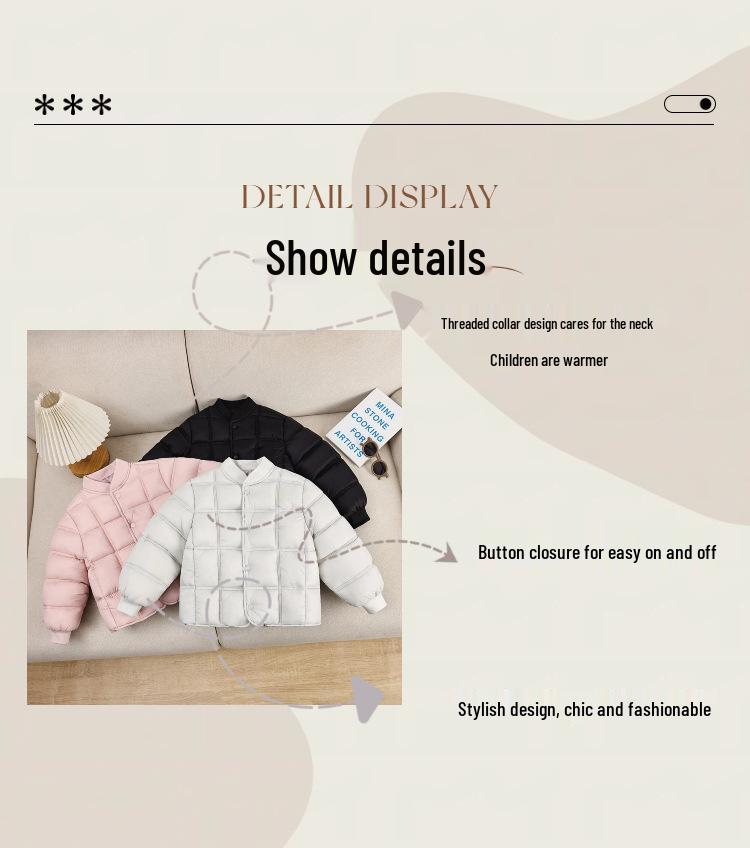 2026 New Autumn/Winter Thick Cotton Coat: Essential Warm School Uniform for Boys and Girls