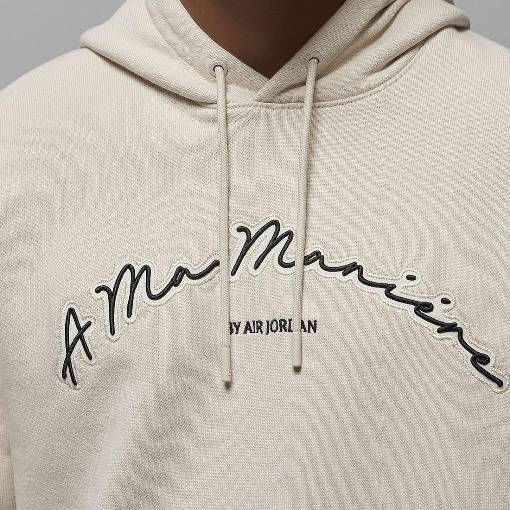 A Ma Maniere X Jordan Fleece Hoodie With Letter Print Unisex Tops White FQ8957-104