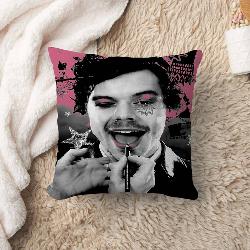 Singer H-Harrys S-Styles Personalized Picture Text Home Decorative Pillows Household Gifts 45x45cm