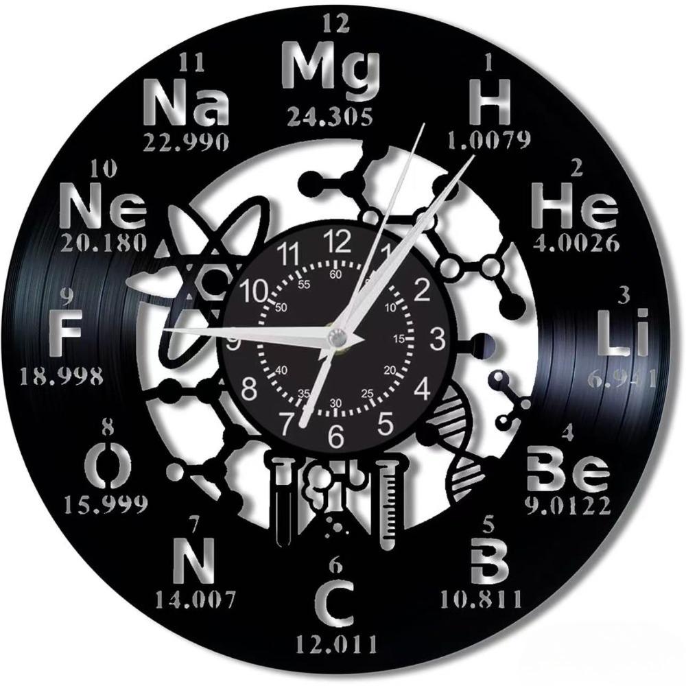 Periodic Table of Elements Vinyl Record Wall Clock Science Chemistry Classroom Home Decor Chemistry Enthusiasts Teacher s Gift