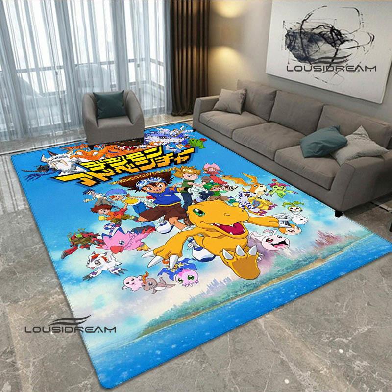 3D Digimon Cartoon Printed Carpet Non-slip Carpet Yoga Mat Carpets for Living Room Area Rug Home Bedroom Decor Birthday Gift
