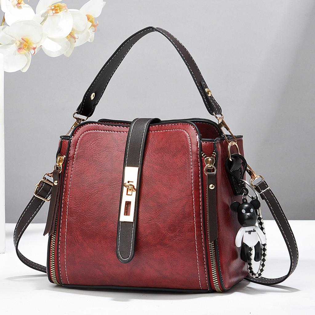 Neue Damentasche Damen Qualität Einzel Schulter Crossbody Eimer Tasche Bonbonfarbe Mode Kleine Quadratische Tasche