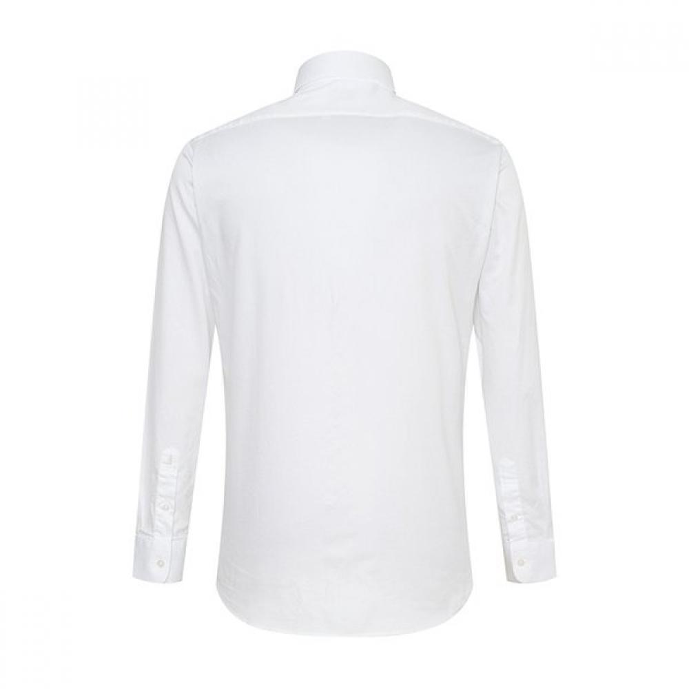 Vanbrough Solid Italian Regular Collar White Slim Shirt Bzrsl1 105wh