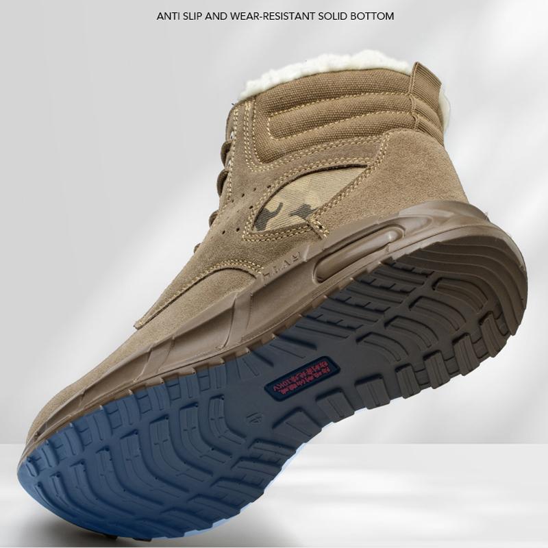 Men's winter boots for work shoes safety boot for engineers Heat-proof Industrial Shoes Puncture-Proof Work Boots cotton shoes