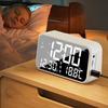 Large Digital Alarm Clock Rechargeable Bluetooth Speaker Smart LED Display Clock  Bedroom