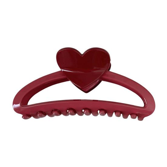 Hair Claw Heart Design Hair Clip for Women Stable Grip Back Head Hair