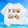 SpongeBob SquarePants Cute Funny Cartoon Graphic Art Men Women Tee Adults Children Boy Gril Top Kids Parent Child Cotton Tshirt