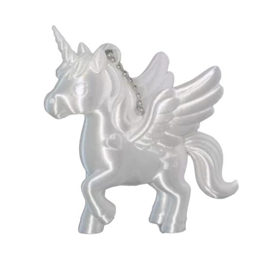 3D Printed Unicorn Figurines, Cute 3D Printing Animals Statues, Unicorn Keychain Pendant for Backpacks Phone Cases Gym Bags Birthday Holiday Gift белый
