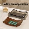 Seifenschale mit Wasserauffangschale, Modernes Design Abflussseifenschale, Tragbarer Waschbarer Seifenhalter, Leicht zu Reinigende Seifenaufbewahrung für Badezimmer Küche