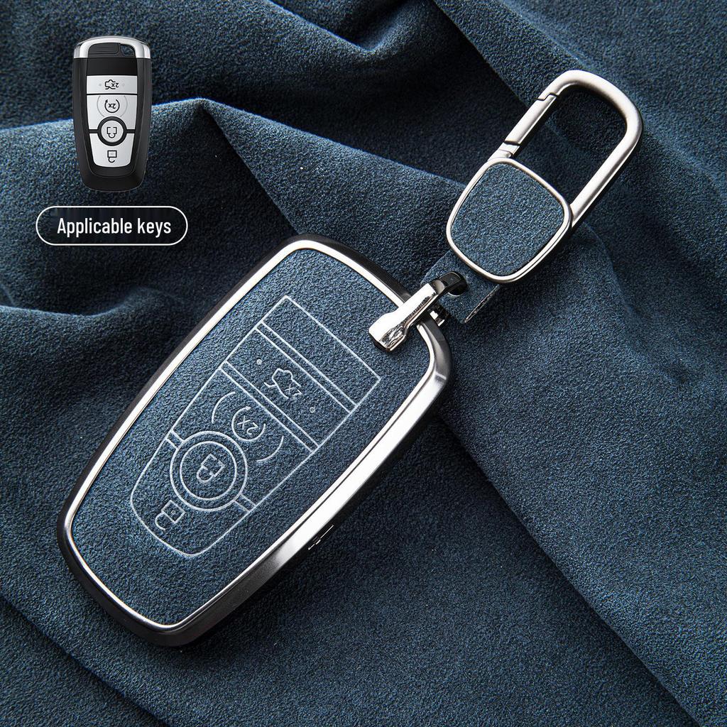 Premium Sheepskin Key Cover for Ford Explorer ST, Edge L, Mondeo EVOS