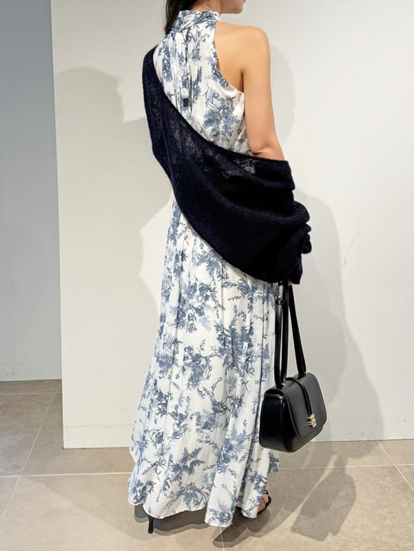 Snidel American Style Dress and Bolero Cardigan Set Women's (SWNO251137, NVY)