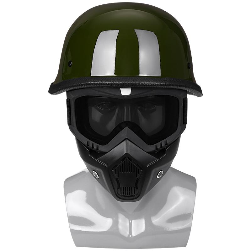 Vintage Motorcycle Cruiser Helmet Open Face Helmet Half Helmet Motorcycle Germany Face Safety Helmet Retro Scooter