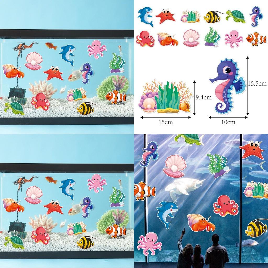 Unterwasser Geburtstags Wandsticker Mit Seesternen Schildkröten Haie Design Für Kinder Party Dekorationen Und Foto Requisiten