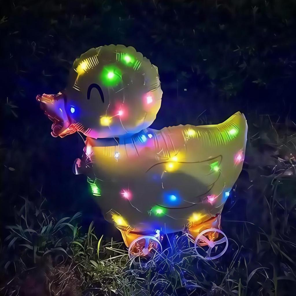 Cartoon Animal Light-Up Balloon Wheel Stroller Toys for Children