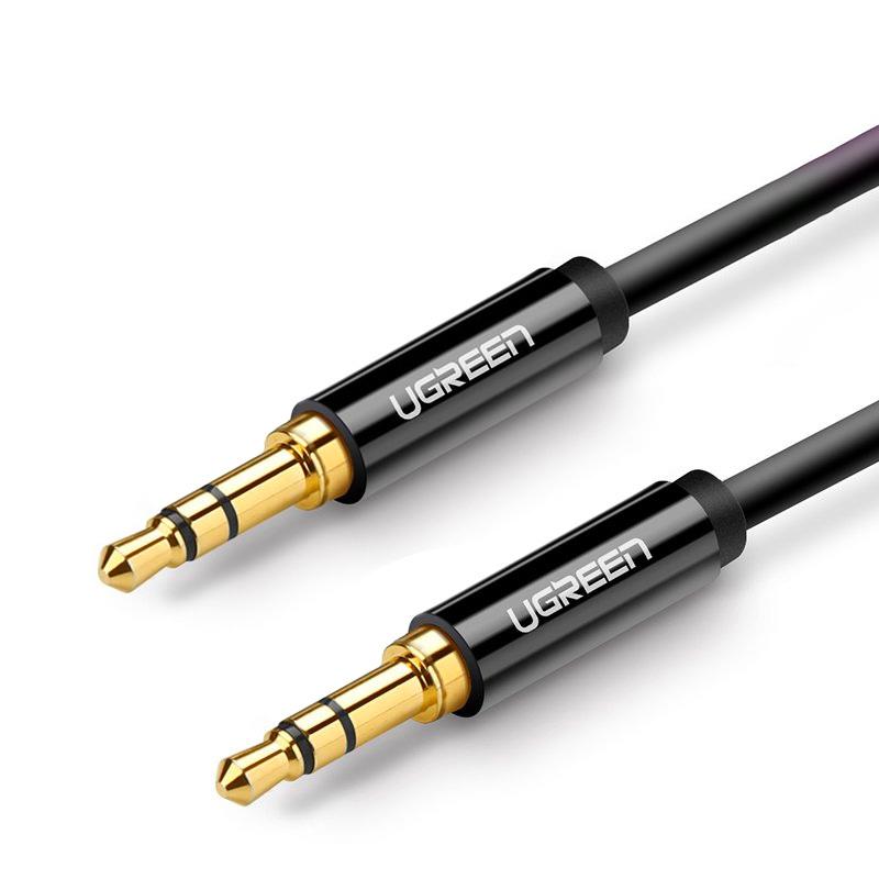 Ugreen 1m Premium AUX Cable - 3.5mm Black Straight Plug for High-Fidelity Audio
