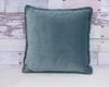 Housse de coussin - PAOLETTI - Freya - 45x45cm - Duck Egg Blau - Bords à franges en coton