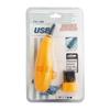 USB Computer Keyboard Vacuum Cleaner 2 Brushes with Yellow Tips