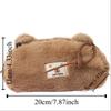 Large Capacity Capybara Pencil Case Zipper Stationery Bag Cute Plush Animal Pen Bag  Stationery