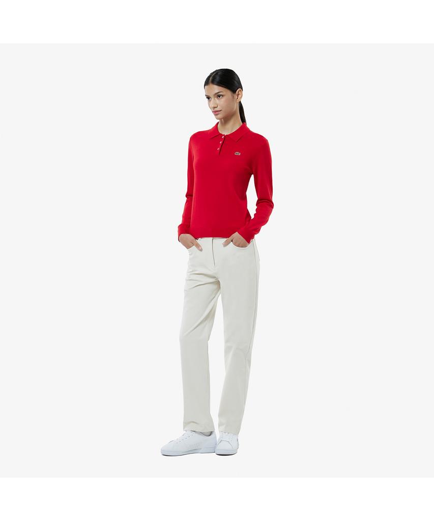 LACOSTE Women'S Basic Long Sleeve Sweater Polo Af793E-55N 240