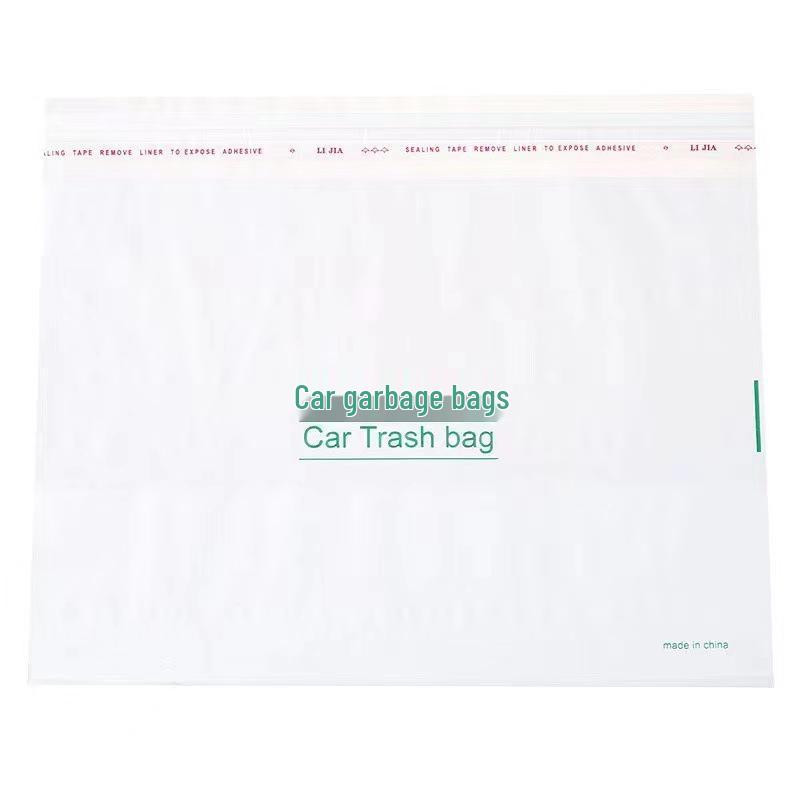 Self-Standing Plastic Trash Bag for Bathroom and Car Usage