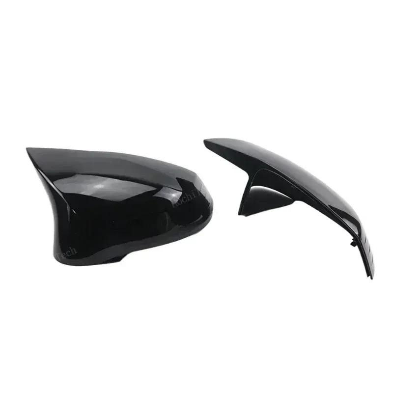 1 Pair Bright Black M Look Rearview Side Mirror Cover Caps for BMW X1 IX1 U11 U12, X2 IX2 U10 Accessories