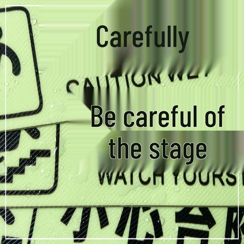 Glow-in-the-Dark Anti-Slip Safety Warning Decal for Slippery Floors
