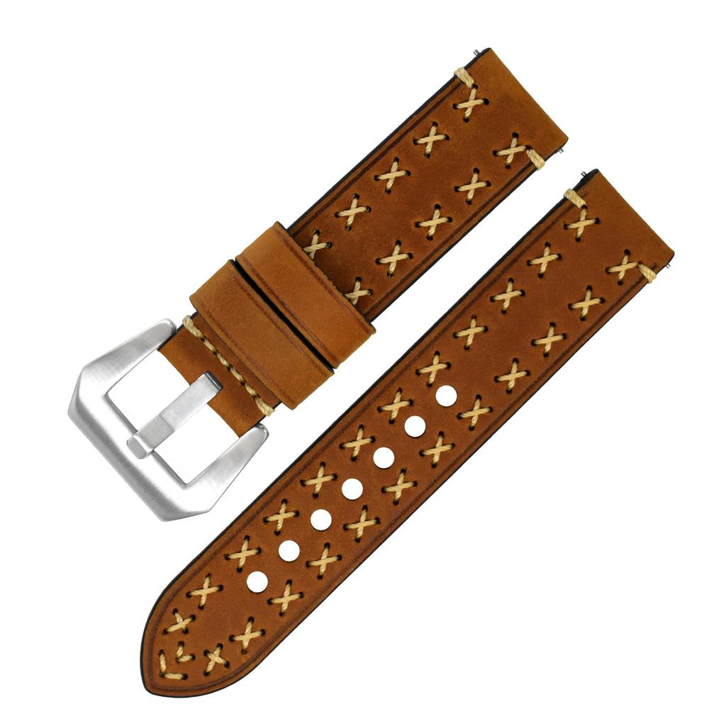 Pin Buckle Retro Genuine Leather Watch Strap Men's Replacement Watch Band Compatible for Huawei Watch Accessories Wristband Bracelet