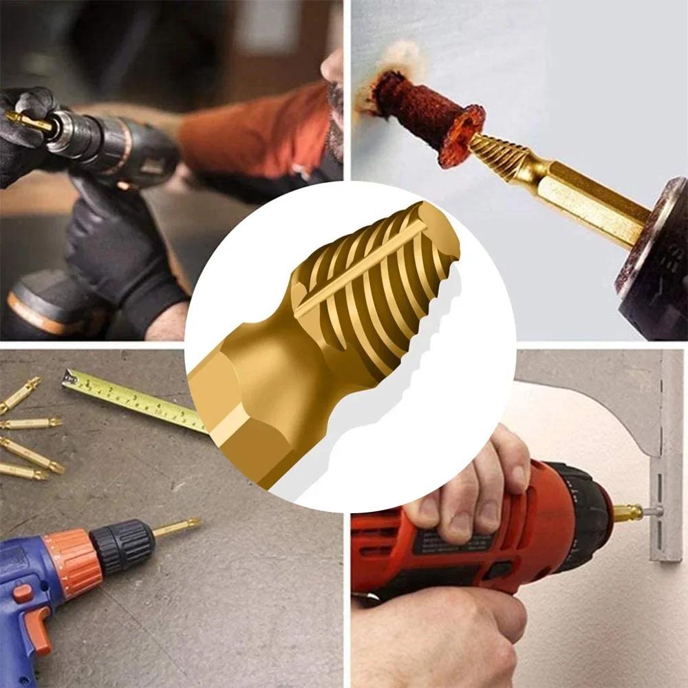 STONEGO Damaged Screw Extractor Remover Tool Drill Bit Set Broken Bolt Extractor Screw Remover