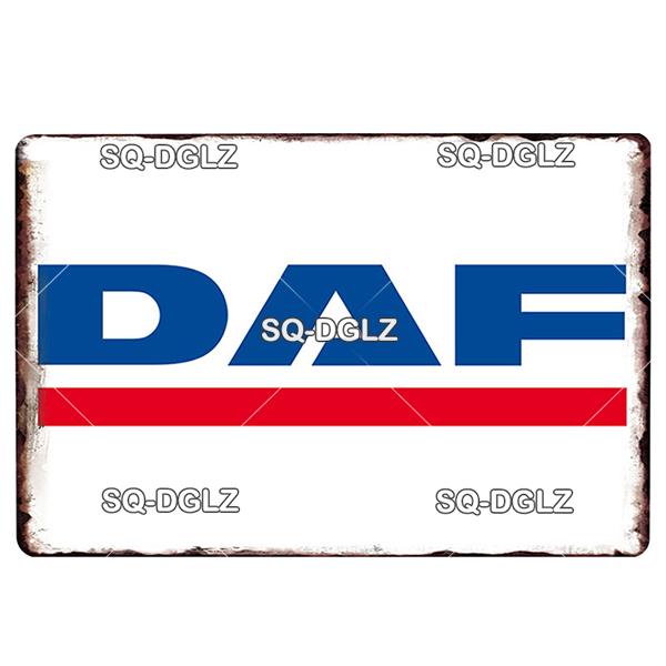 DAF Metal Sign Vintage Plaque Truck Tin Sign Wall Decor For Bar Pub Metal Crafts Retro Party Poster Gift Custom Wholesale