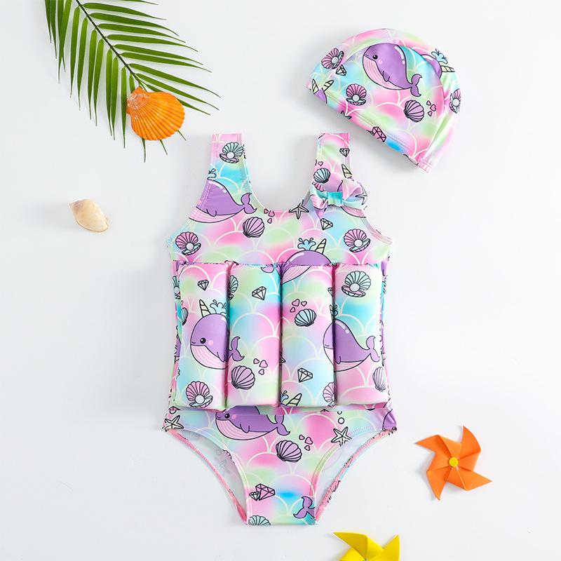 2024 Children's Buoyancy Swimsuit: Cute One-Piece for Boys & Girls
