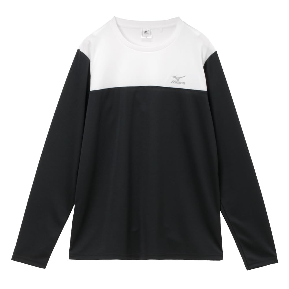 Mizuno Simple Is Training and Size Size K2JACM13 Quick-Dry Long-Sleeve T-Shirt, Sweat-Wicking Quick-Drying, Men's 2, Black, L,