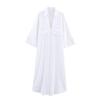 Summer 2025 Women's Fashion: European & American Style Linen Shirt Dress