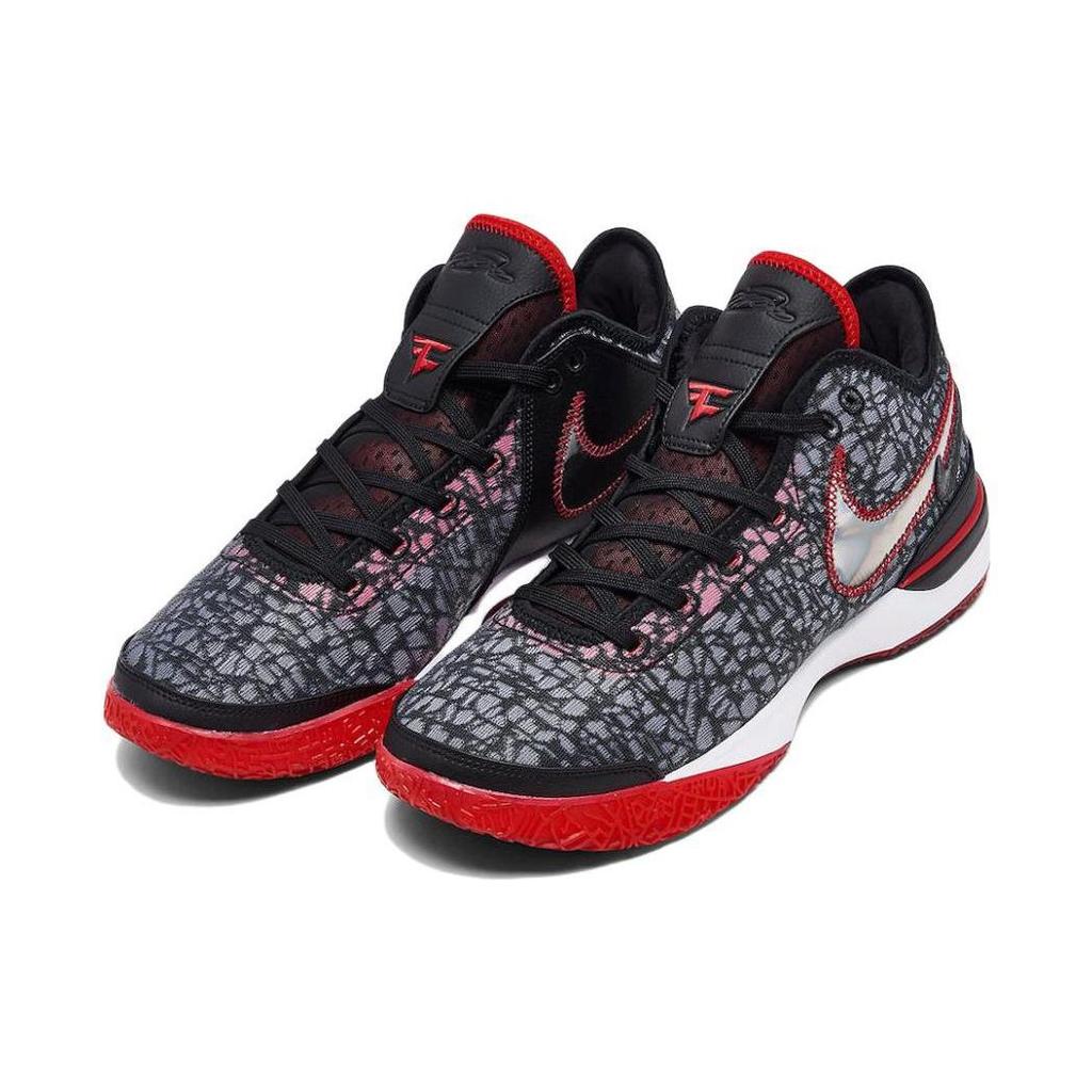 Nike FaZe Clan x Zoom LeBron NXXT Gen Bred Men Sneakers Black White University-Red DR8784-001