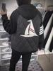 Veelzijdige Katoenen Patchwork Zeilboot Hoodie - Warme Herfst & Winter College Stijl Effen Jas voor Koppels