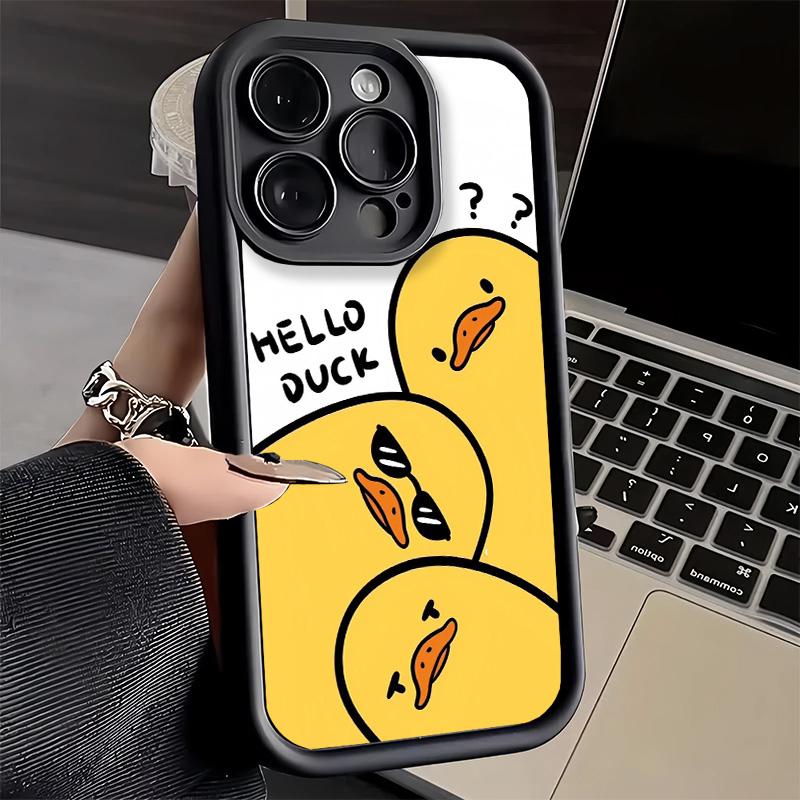 Handyhülle für iPhone 17 Air 16E 15 16 Pro Max Lustige Süße Cartoon-Ente Hülle 14 Plus 13 12 Mini Weiche Schale Silikon Fundas